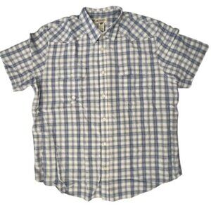 American Rag Cie Mens Button-Down Multicolor Short-Sleeve WESTERN Shirt‎ BLUE XL
